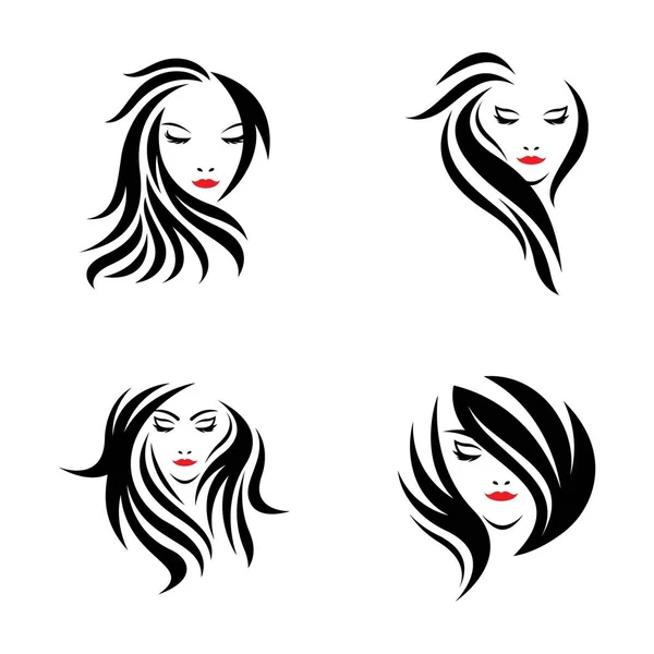 Beauty Hair Salon Logo Images Illustration Design — Stock Vector