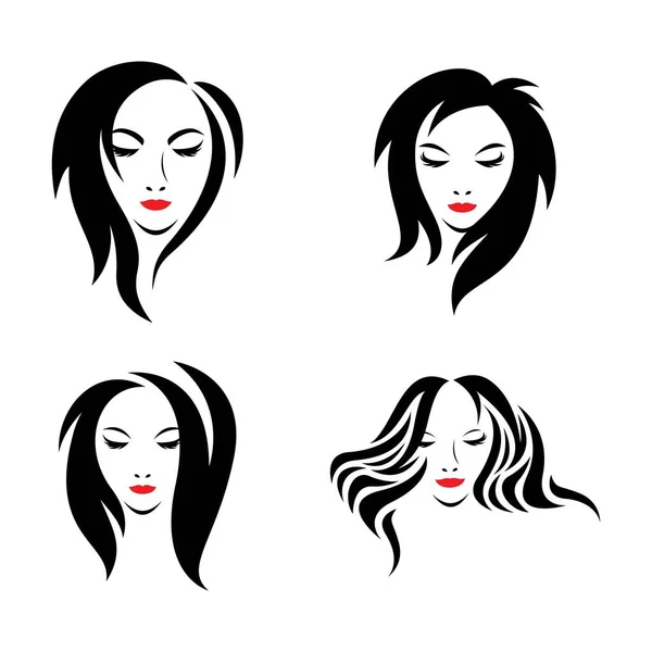 Cabelo Beleza Salão Beleza Logotipo Imagens Ilustração Design — Vetor de Stock