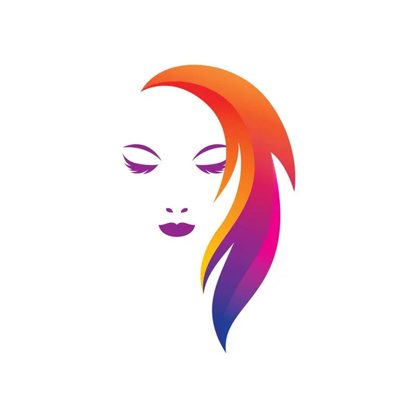 Cabelo Beleza Salão Beleza Logotipo Imagens Ilustração Design — Vetor de Stock