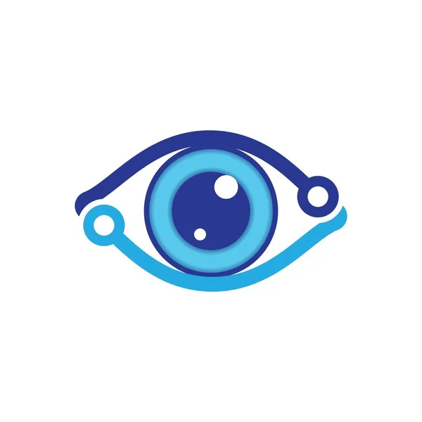Olho Tecnologia Logotipo Imagens Ilustração Design — Vetor de Stock