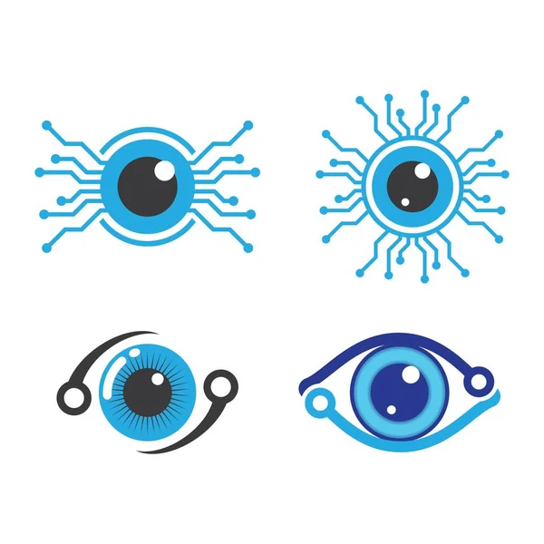 Eye Tech Logo Images Illustration Design — Image vectorielle