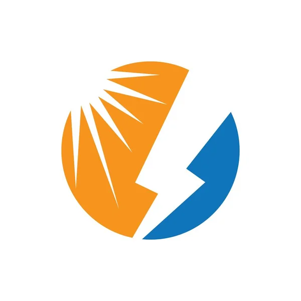 Güneş Teknolojisi Logo Şablon Vektör Ikonu Tasarımı — Stok Vektör