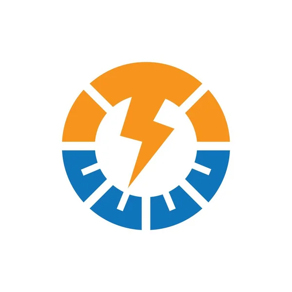 Güneş Teknolojisi Logo Şablon Vektör Ikonu Tasarımı — Stok Vektör