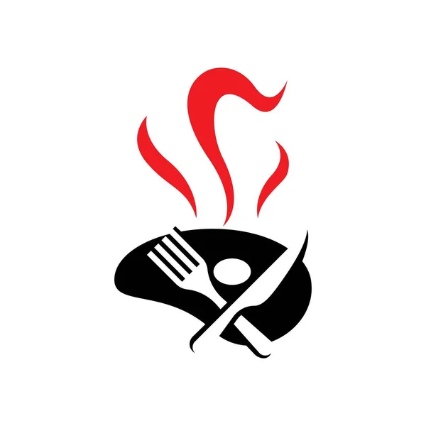 Heiße Grill Logo Bilder Illustration Design — Stockvektor