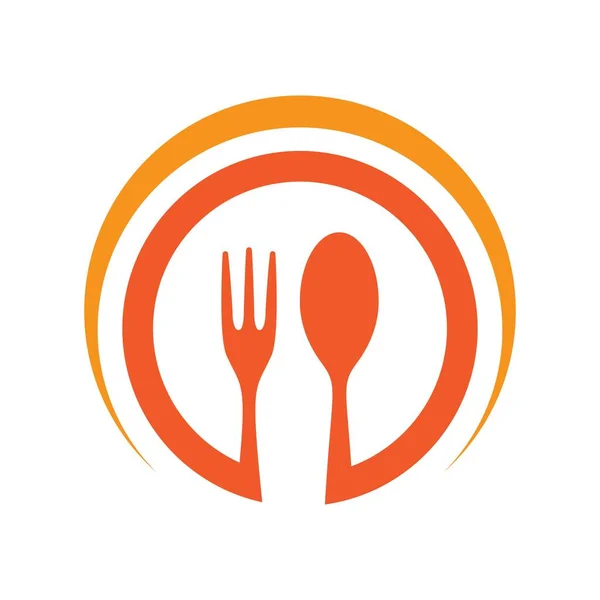Ristorante Logo Immagini Illustrazione Design — Vettoriale Stock