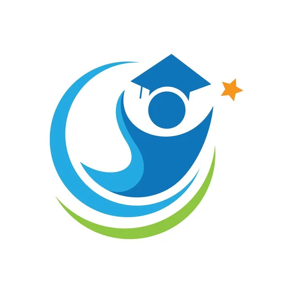 Smart Education Logo Design Vector Illustration — Stockový vektor