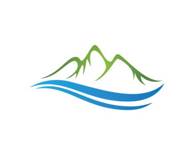 Dağ Logosu şablon vektör illüstrasyon tasarımı