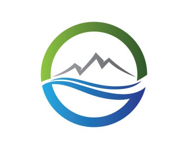 Dağ Logosu şablon vektör illüstrasyon tasarımı