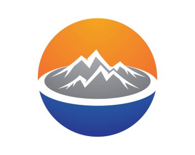 Dağ Logosu şablon vektör illüstrasyon tasarımı