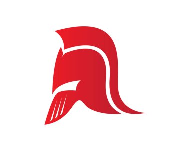 Spartalı miğfer logosu vektör simgesi