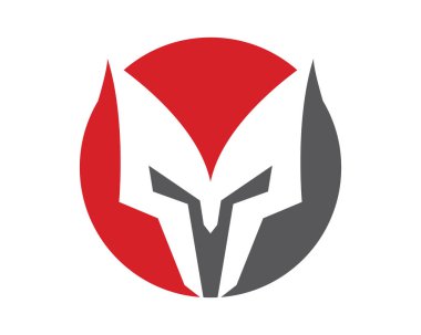 Spartalı miğfer logosu vektör simgesi