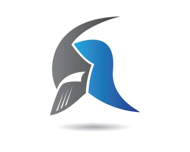 Spartalı miğfer logosu vektör simgesi