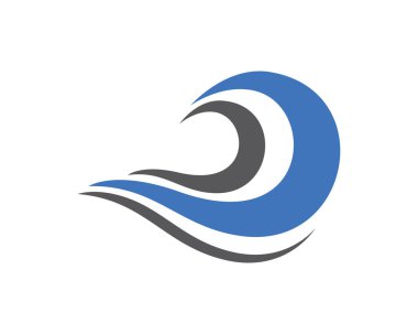 Su Dalgası logo vektör illüstrasyon tasarımı