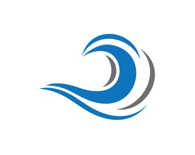 Su Dalgası logo vektör illüstrasyon tasarımı