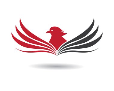 Kanat logo şablonu simge çizimi tasarımı