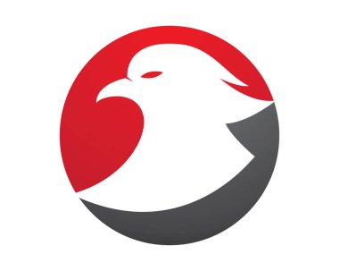 Şahin Kartalı Kuş Logo Şablonu vektör simgesi