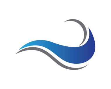 Su Dalgası logo vektör illüstrasyon tasarımı