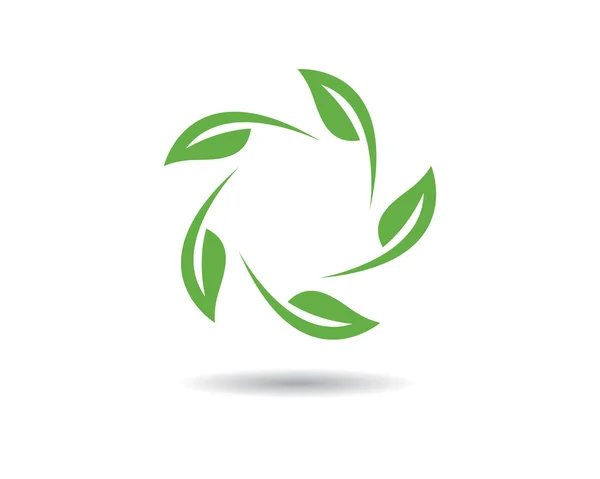 Logotipos Folha Verde Ecologia Elemento Natureza Vetor Ícone — Vetor de Stock