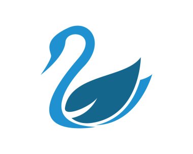 Kuğu logosu Şablon vektör resimleme tasarımı