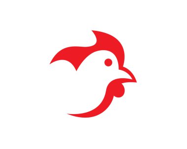 Rooster logosu vektör ikonu çizimi tasarımı