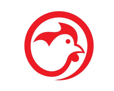 Rooster logosu vektör ikonu çizimi tasarımı