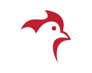 Rooster logosu vektör ikonu çizimi tasarımı