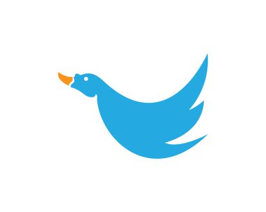 Ördek logo şablonu vektör resimleme tasarımı