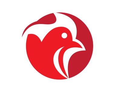 Rooster logosu vektör ikonu çizimi tasarımı