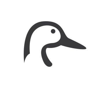 Ördek logo şablonu vektör resimleme tasarımı