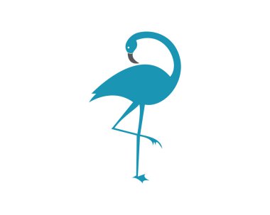 Flamingo logo şablon vektör resimleme tasarımı