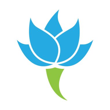 Güzellik çiçeği logo resimleri çizim tasarımı