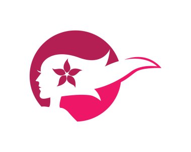Saç logosu şablon vektör resimleme tasarımı