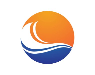 Su Dalgası logo vektör illüstrasyon tasarımı