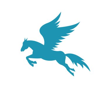 Pegasus Vektör Logo Şablonu çizimi