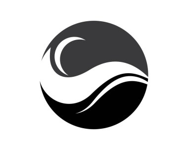 Su Dalgası logo vektör illüstrasyon tasarımı