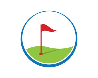Golf Logo Şablonu vektör çizim simgesi tasarımı