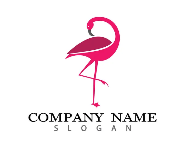 Дизайн Векторной Иконки Логотипа Фламинго — стоковый вектор