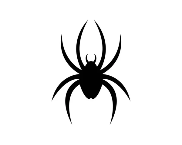 Spider Logó Sablon Vektor Ikon Illusztráció Tervezés — Stock Vector