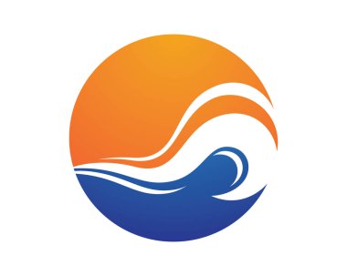 Su Dalgası logo vektör illüstrasyon tasarımı