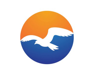 Martı logo şablonu vektör resimleme tasarımı