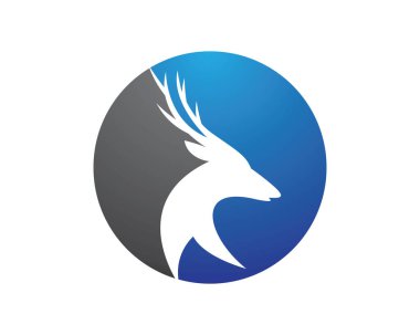Geyik Logo Şablonu vektör çizimi