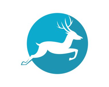 Geyik Logo Şablonu vektör çizimi