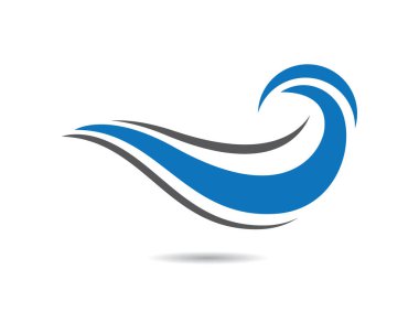 Su Dalgası logo vektör illüstrasyon tasarımı