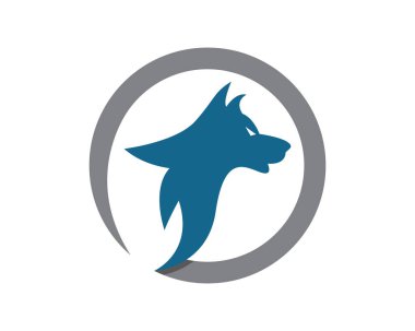 Wolf Logo Şablonu vektör çizimi tasarımı