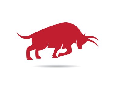 Bull Logo Şablonu vektör çizimi