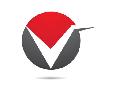 V harfi logo vektör illüstrasyon tasarımı