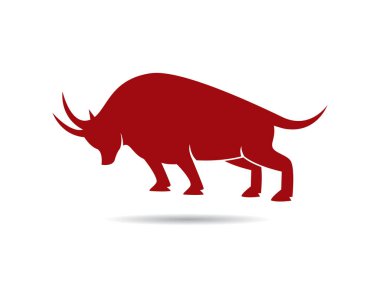 Bull Logo Şablonu vektör çizimi