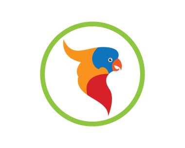 Papağan logo vektör çizimi