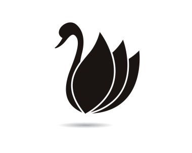 Kuğu logosu Şablon vektör resimleme tasarımı