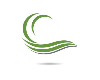 Su Dalgası logo vektör illüstrasyon tasarımı